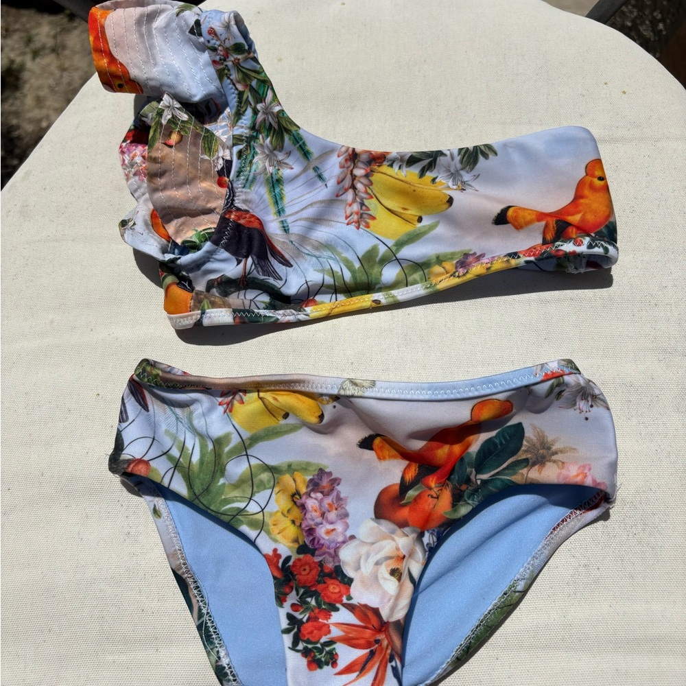 Tropical Print Kids Swim Set
